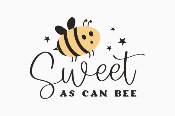 Retro Bee Quote SVG Design