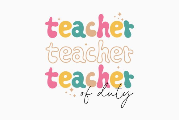 Teacher of Duty Retro Teacher SVG