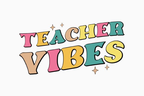 Teacher Vibes Retro Teacher SVG